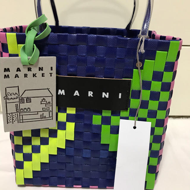 選ぶなら Marni - マルニ MARNI ピクニックバッグ　カゴバック かごバッグ/ストローバッグ