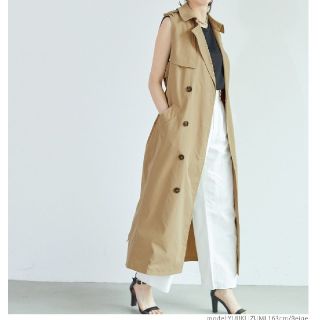 ZARA ロングコート ジレ ベージュ