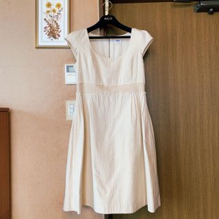 フォクシー(FOXEY)のお値下げ★FOXEY ベージュ ワンピース(ひざ丈ワンピース)