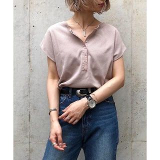 ページボーイ(PAGEBOY)のハニカムヘンリーネックフレンチスリーブT/PAGEBOY(Tシャツ(半袖/袖なし))