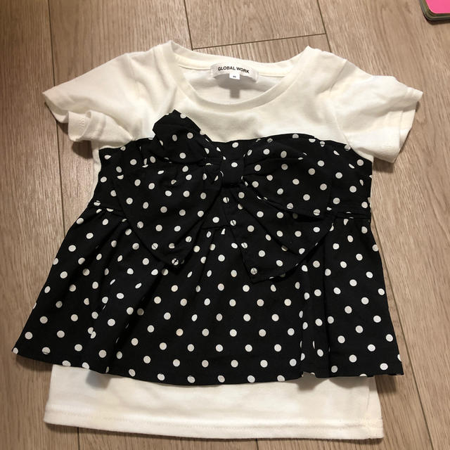 GLOBAL WORK(グローバルワーク)のグローバルワーク 半袖シャツ キッズS キッズ/ベビー/マタニティのキッズ服女の子用(90cm~)(Tシャツ/カットソー)の商品写真