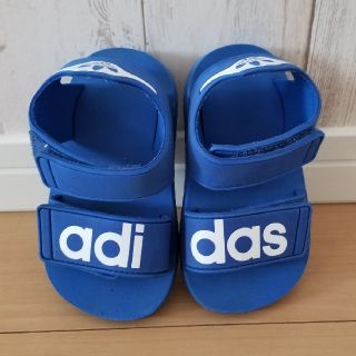 アディダス(adidas)のadidas　キッズ　ベビー　サンダル　ブルー　青　14cm(サンダル)