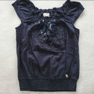 アバクロンビーアンドフィッチ(Abercrombie&Fitch)のAbercrombie&Fitch ♡ ネイビー トップス(Tシャツ/カットソー(半袖/袖なし))