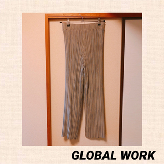 グローバルワーク(GLOBAL WORK)のグローバルワーク★ランダムプリーツイージーパンツ★未使用(カジュアルパンツ)