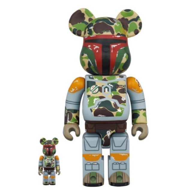 A BATHING APE(アベイシングエイプ)のBE@RBRICK BAPE BOBA FETT 100％ & 400％ エンタメ/ホビーのフィギュア(その他)の商品写真