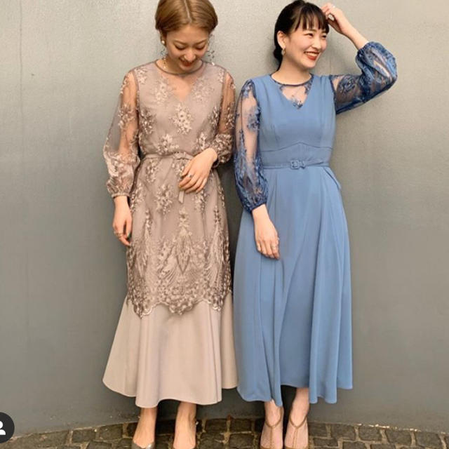 Ameri VINTAGE(アメリヴィンテージ)のAmeri♡3WAY LAYERED LACE DRESS レディースのワンピース(ロングワンピース/マキシワンピース)の商品写真