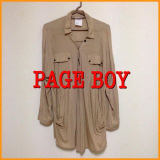 ページボーイ(PAGEBOY)のPAGEBOYレーヨンシャツワンピ(ひざ丈ワンピース)