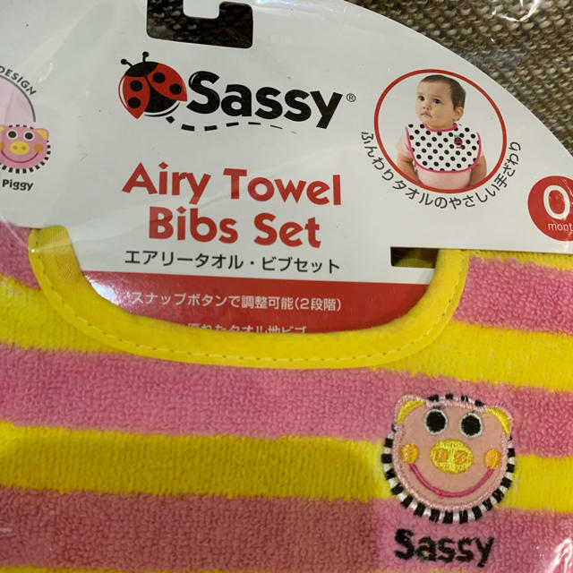 Sassy(サッシー)のL様専用　サッシー　エアリータオル　ビブセット キッズ/ベビー/マタニティのこども用ファッション小物(ベビースタイ/よだれかけ)の商品写真