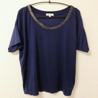 ロペ(ROPE’)のレディーストップス　ロペTシャツ　ネイビー Mサイズ(Tシャツ(半袖/袖なし))