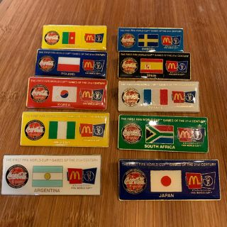 マクドナルド(マクドナルド)の2002 FIFA WORLD CUP ピンバッチ10ヵ国セット(記念品/関連グッズ)