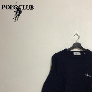 ポロクラブ(Polo Club)の★POLO CLUB★【ニット】刺繍入り　クルーネック　ネイビー　L(ニット/セーター)