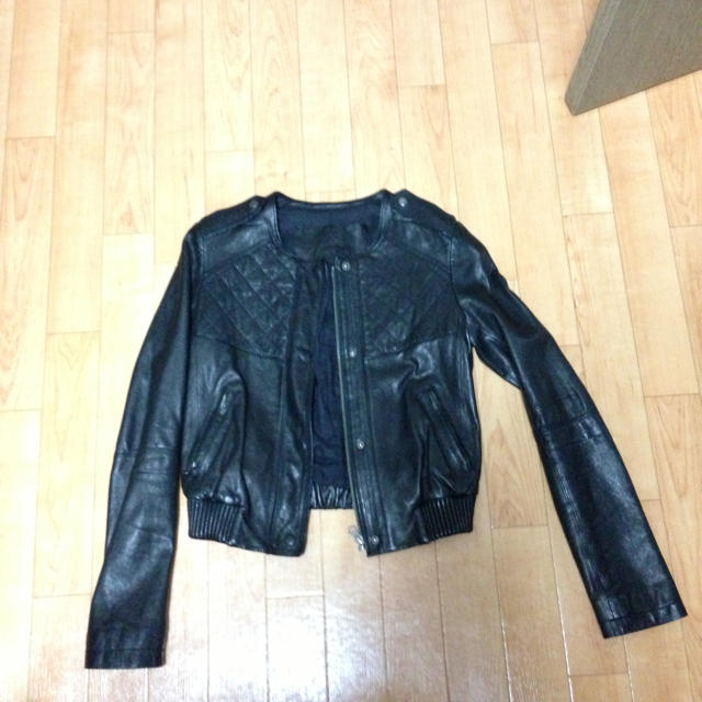 sheller ノーカラーライダース セール】ラムレザーノーカラーダブルライダース 【低身長対応S