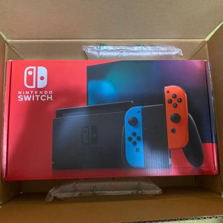 ニンテンドースイッチ(Nintendo Switch)の【新品・未開封】Switch 任天堂スイッチ 本体 ネオンブルー ニンテンドウ(家庭用ゲーム機本体)