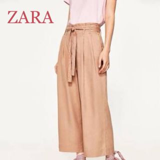 ザラ(ZARA)のsale!新品タグ付☆ZARAザラ☆ウエストリボンとろみパンツ(その他)