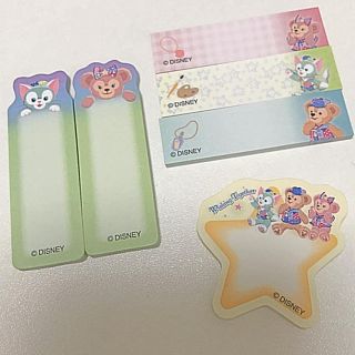 ディズニー(Disney)のダッフィー♡付箋6種類セット(ノート/メモ帳/ふせん)