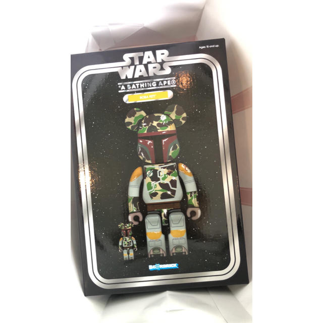 A BATHING APE(アベイシングエイプ)のBE@RBRICK BAPE BOBA FETT 100％ & 400％ メンズのファッション小物(その他)の商品写真