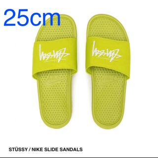 ステューシー(STUSSY)のNIKE  stussy ナイキ　 ステゥーシー　ベナッシ　25cm イエロー(サンダル)