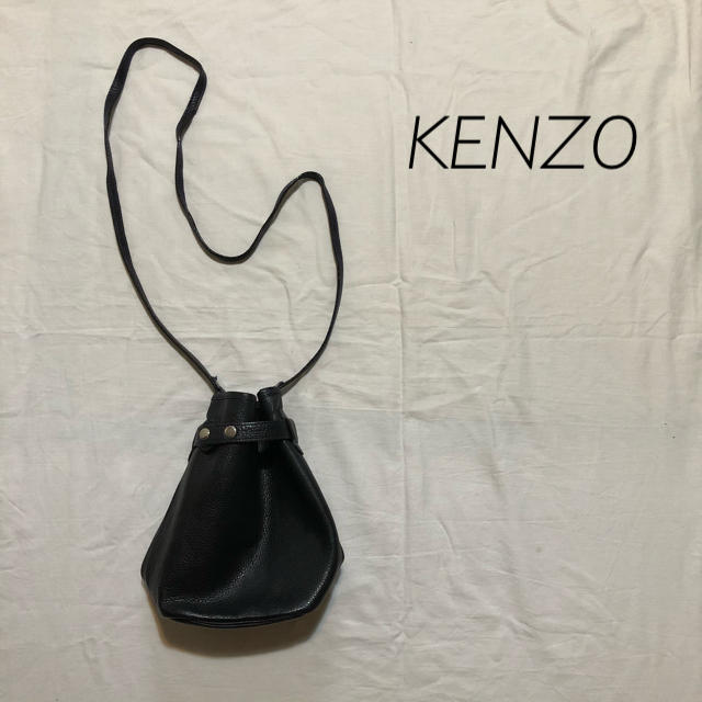 KENZO ケンゾー　レザーポシェット　巾着　ショルダーバッグ　ミニバッグ | フリマアプリ ラクマ