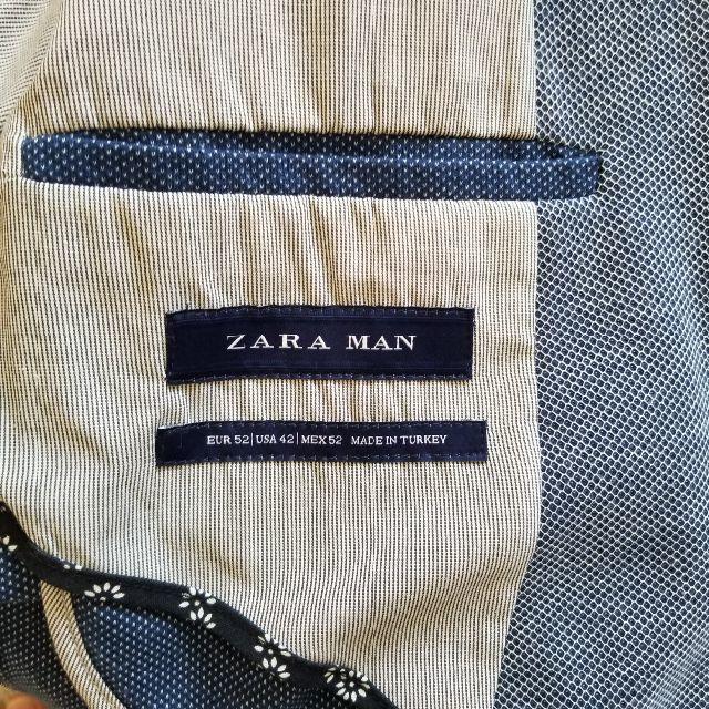 ZARA(ザラ)の値下げ！ZARA テイラードジャケット（春夏秋）美品 L～LL メンズのジャケット/アウター(テーラードジャケット)の商品写真