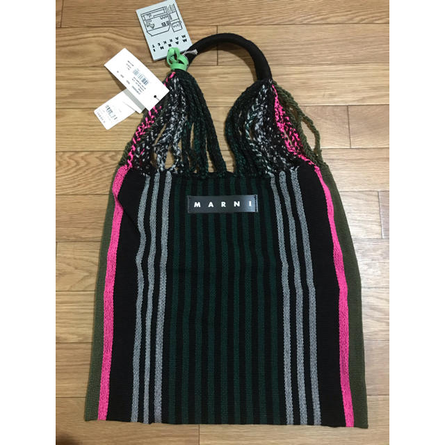 新品 マルニ MARNI ハンモックバッグ ダークグリーン マルニマーケットレディース