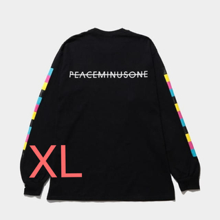 ピースマイナスワン(PEACEMINUSONE)の【新品】PMO X THE CONVENI LONG SLEEVE ロンT 黒(Tシャツ/カットソー(七分/長袖))