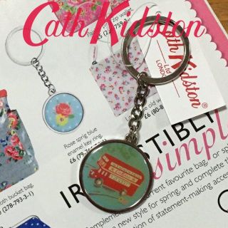 キャスキッドソン(Cath Kidston)の新品 キャスキッドソン キーリング エナメル ロンドンブルー(キーホルダー)