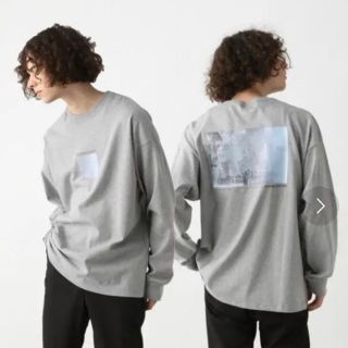 ハレ(HARE)のHARE バックデザインカットソー　グレー　sサイズ(Tシャツ/カットソー(七分/長袖))