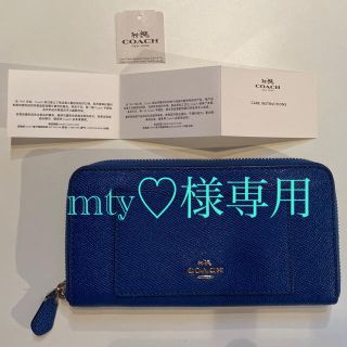 コーチ(COACH)のコーチ　ラウンド型長財布　ネイビー(財布)