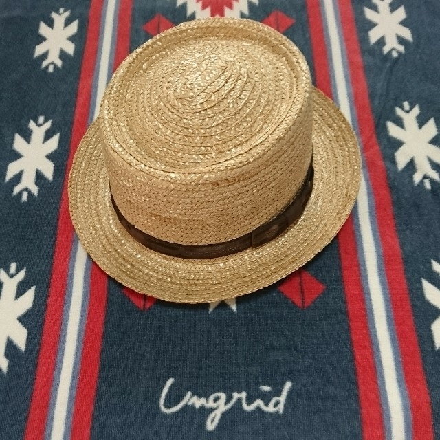 Ungrid(アングリッド)のungrid リボンカンカンHAT レディースの帽子(麦わら帽子/ストローハット)の商品写真