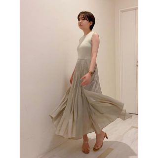 SNIDEL - ニット&シアースカートドッキングワンピースの通販 by
