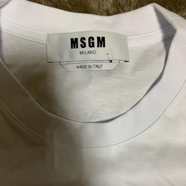 MSGM(エムエスジイエム)のMSGM Tシャツ　サイズM ホワイト メンズのトップス(Tシャツ/カットソー(半袖/袖なし))の商品写真