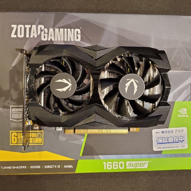 値下げZOTAC GEFORCE GTX1660 super保証有りの通販 by daichi7004's