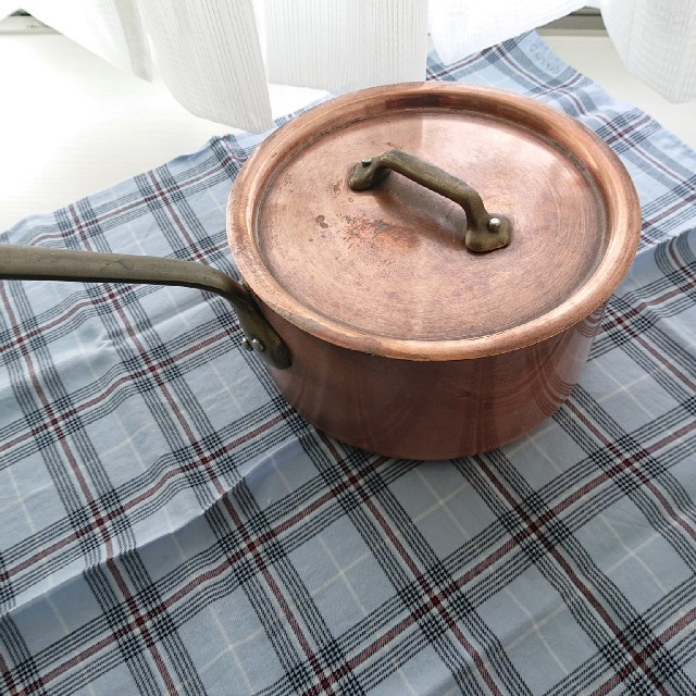 銅鍋 フランス製 内径20cm インテリア/住まい/日用品のキッチン/食器(鍋/フライパン)の商品写真