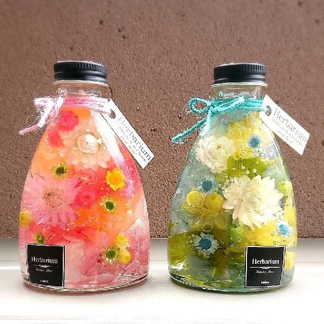 【500円引きクーポン】 ハーバリウム 【マリメッコカラーの2本セット】 北欧柄風 インテリア雑貨 【500円引きクーポン】 ハーバリウム 【マリメッコカラーの2本セット】 北欧柄風 インテリア雑貨