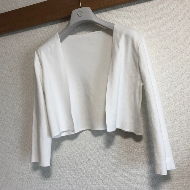 FOXEY - 美品 フォクシー ボレロ カーディガン 羽織りS M 38 白色 ニット 七分袖
