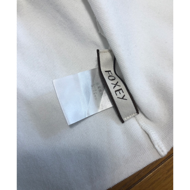 FOXEY(フォクシー)の美品 フォクシー ボレロ カーディガン 羽織りS M 38 白色 ニット 七分袖 レディースのトップス(ボレロ)の商品写真