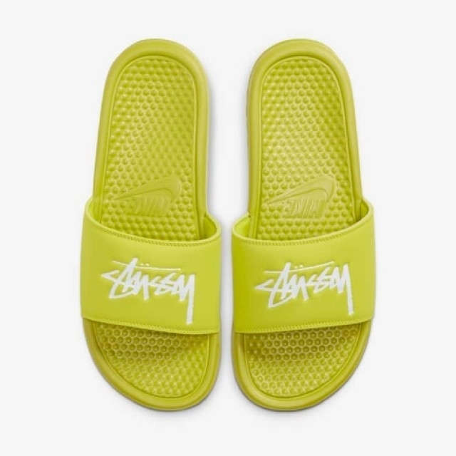 NIKE×stussy【希少】ナイキ ベナッシ×スチューシー／イエロー・25cm ...