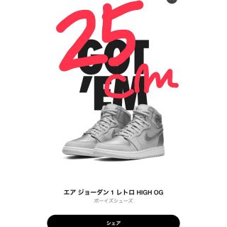 ナイキ(NIKE)の NIKE AIR JORDAN1 HIGH OG CO JP 25cm(スニーカー)