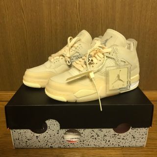 オフホワイト(OFF-WHITE)のoff-white nike Air Jordan 4 Sail 23cm(スニーカー)