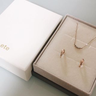 エテ(ete)のete♡ピンクゴールド フープピアス (ピアス)