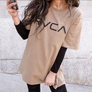 ルーカ(RVCA)の【新品】RVCA Tシャツ フリーサイズ　ブラウン　ゆるだぼ　オーバーサイズ(Tシャツ(半袖/袖なし))