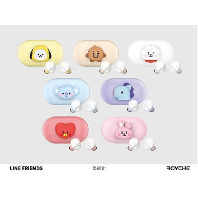 防弾少年団(BTS)(ボウダンショウネンダン)のBT21 Bluetooth イヤホン 正規品(RJ) BTS 韓国 人気商品 スマホ/家電/カメラのオーディオ機器(ヘッドフォン/イヤフォン)の商品写真