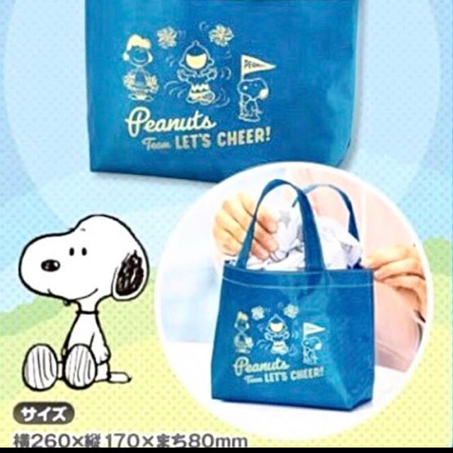 SNOOPY(スヌーピー)のスヌーピー  ランチバッグ　SNOOPY AOKI アオキ エンタメ/ホビーのコレクション(ノベルティグッズ)の商品写真