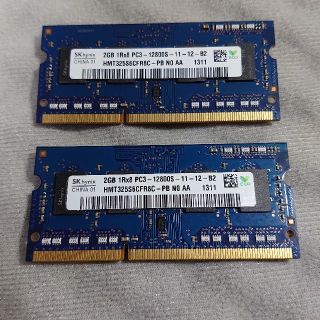 ノートPCメモリ　DDR3 4GB (2GBx2) PC3-12800S    (PCパーツ)