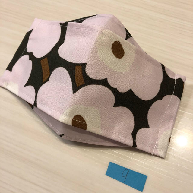 marimekko(マリメッコ)のboopoo様専用⭐︎4点ボックスタイプ　インナーマスク　茶ピンク ハンドメイドのハンドメイド その他(その他)の商品写真