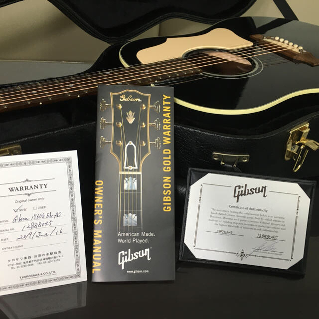 Gibson(ギブソン)のGibson 1960's J45 ebony Black ギブソンアコギ 楽器のギター(アコースティックギター)の商品写真