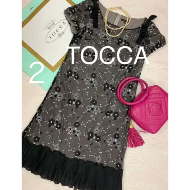 TOCCA(トッカ)の《1度着用》☆TOCCA☆ チュールレース刺繍ワンピース　２ レディースのワンピース(ひざ丈ワンピース)の商品写真