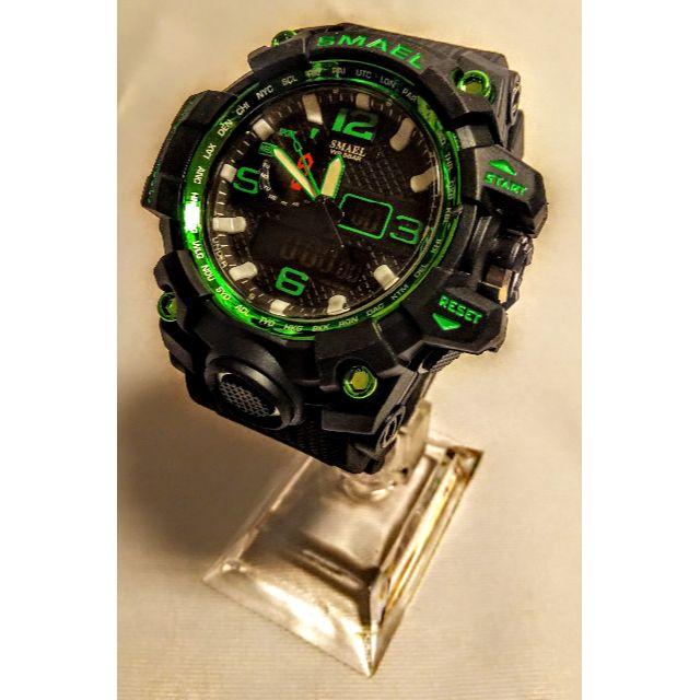 [龍翼様ご予約済み]SMAEL スポーツウォッチ(グリーン) メンズの時計(腕時計(デジタル))の商品写真