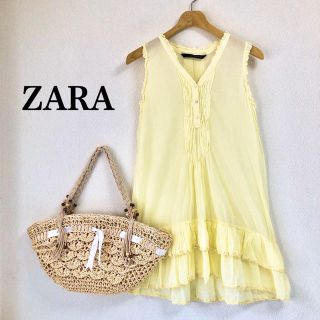 ザラ(ZARA)の【ザラ】ノースリーブ❁︎フリルトップス(シャツ/ブラウス(半袖/袖なし))