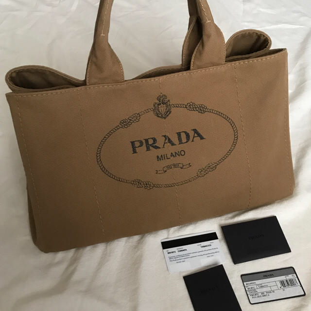 外ポケットPRADA CANAPA トートバッグ